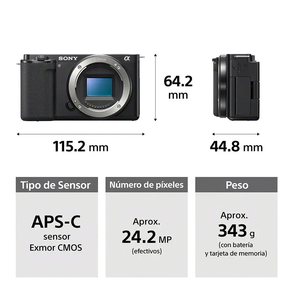 CAMARA APS-C ZV-E10 CON LENTE SELP1650 2