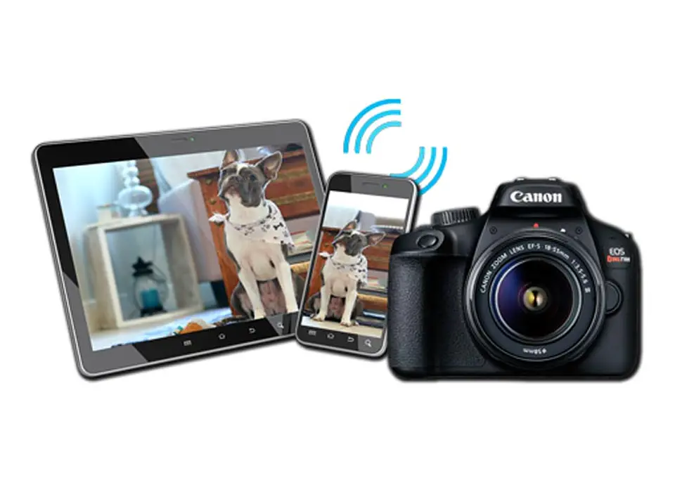 CAMARA CANON REBEL T100 + LENTE 18-55 6