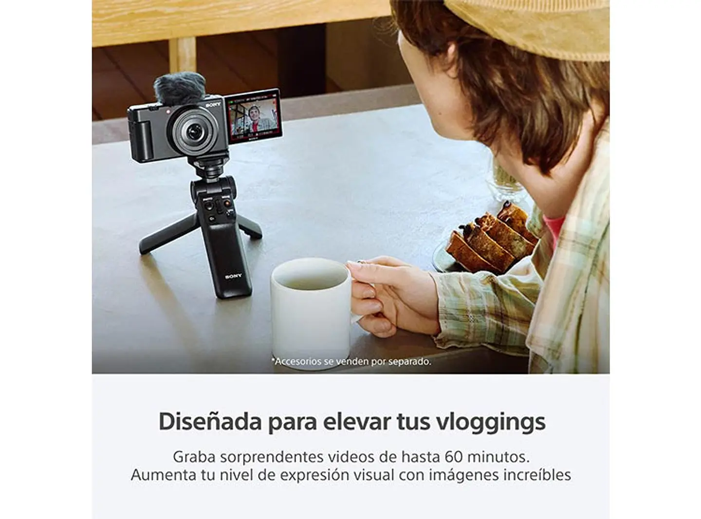 CÁMARA VÍDEO DEPORTIVA SONY ZV-1F WI-FI BLUETOOTH 20.1 MP VIDEOBLOGS 6