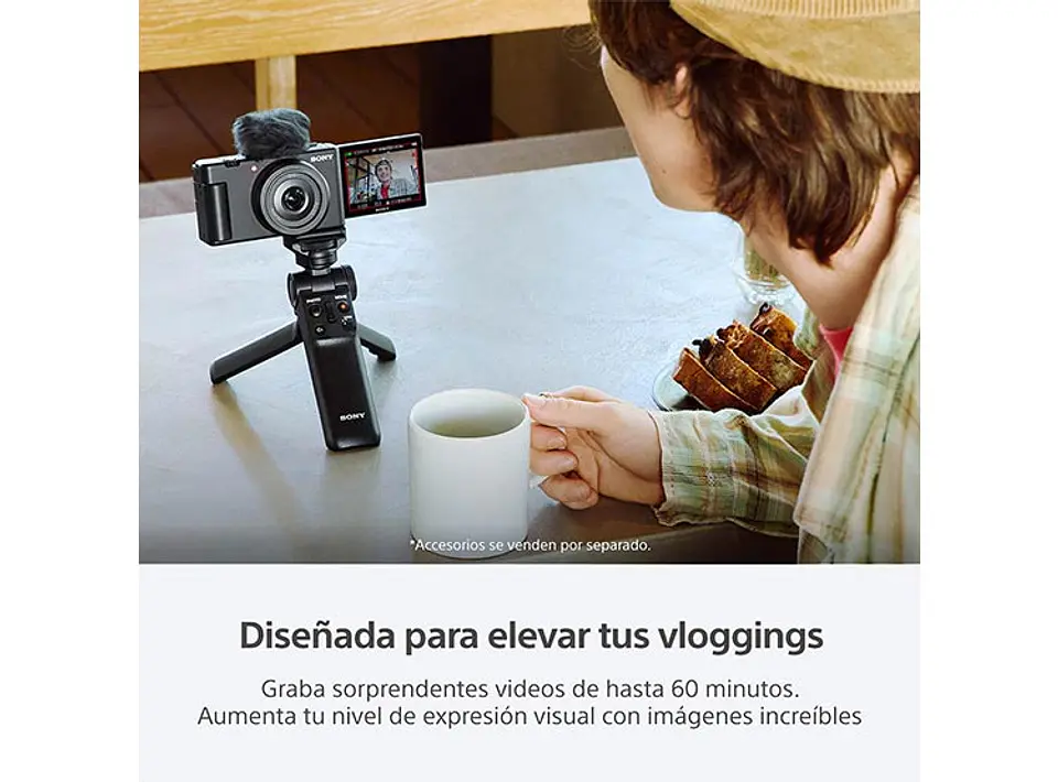 CÁMARA VÍDEO DEPORTIVA SONY ZV-1F WI-FI BLUETOOTH 20.1 MP VIDEOBLOGS 6