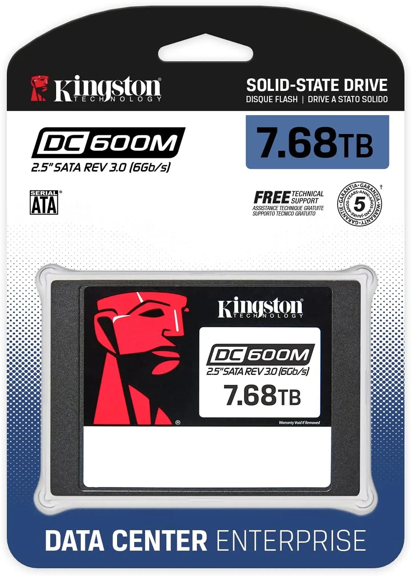 DISCO SSD KINGSTON DATA CENTER ENTERPRISE DC600M 7.68TB 2.5' 2