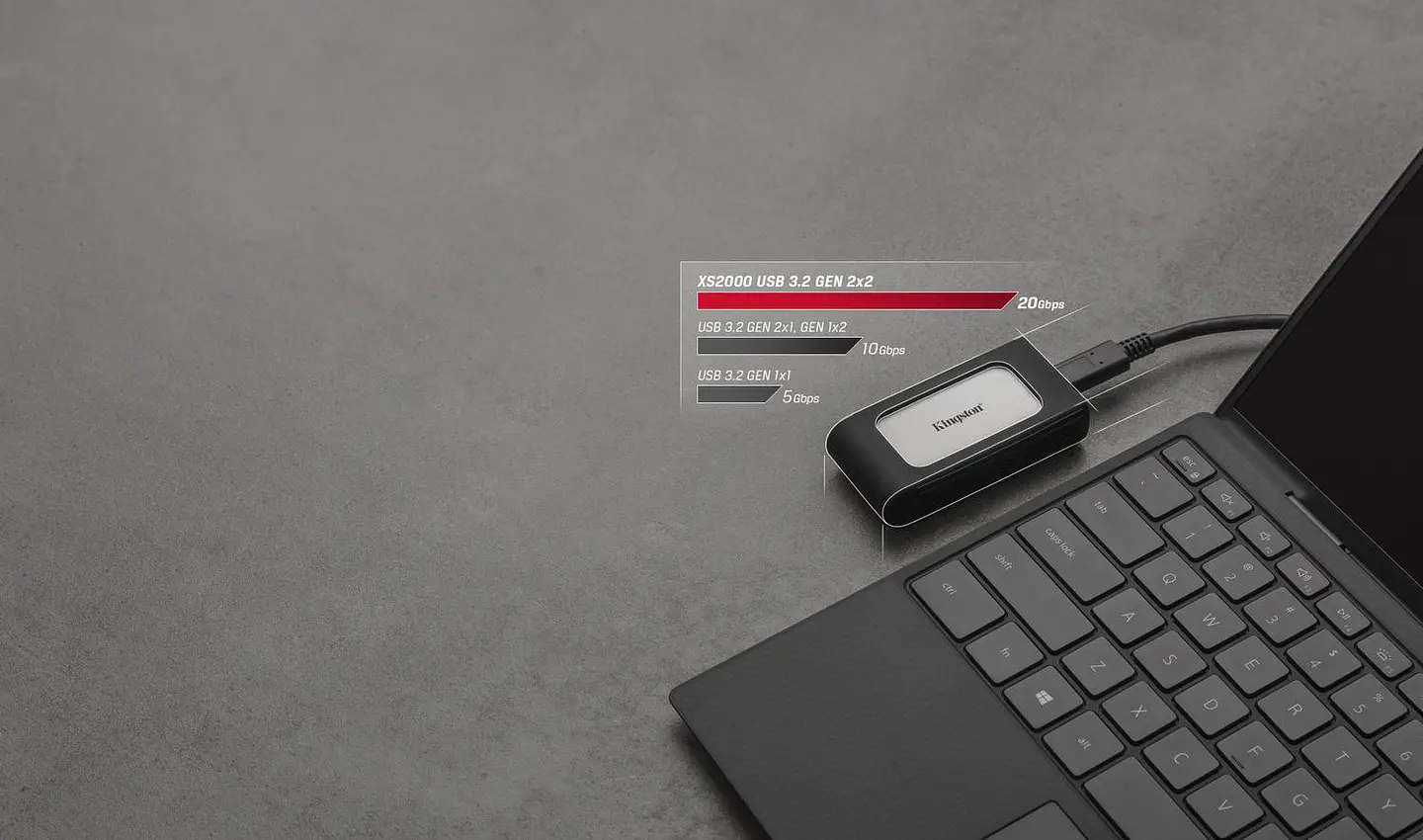 DISCO ESTADO SÓLIDO EXTERNO KINGSTON XS2000 4TB 9