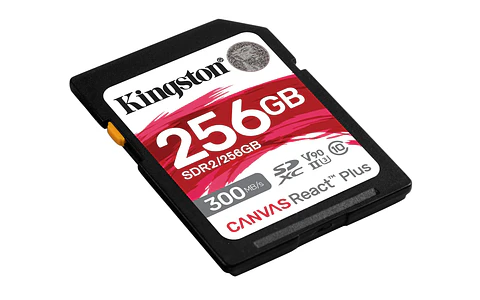 TARJETA MEMORIA SD KINGSTON CANVAS REACT PLUS 256GB 300MB/S