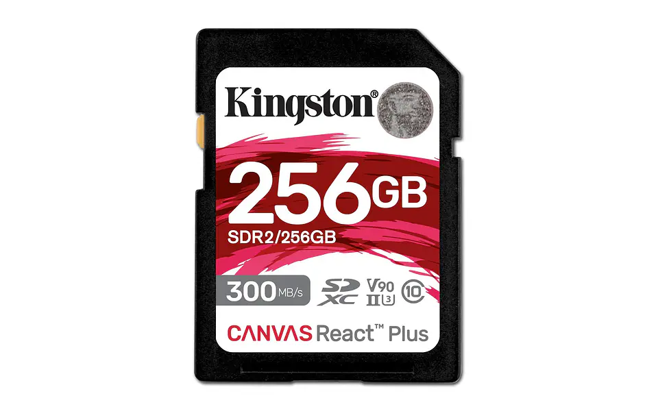 TARJETA MEMORIA SD KINGSTON CANVAS REACT PLUS 256GB 300MB/S 3