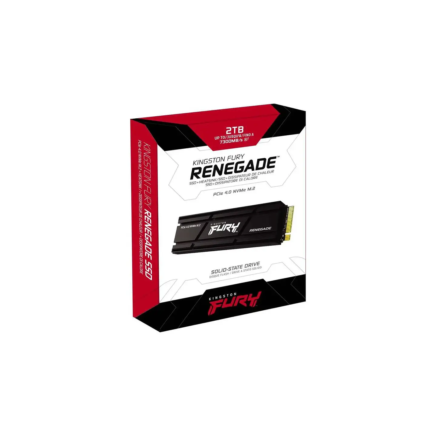 UNIDAD DE ESTADO SÓLIDO KINGSTON FURY RENEGADE, 2 TB, M.2 2280 PCIE 4.0, CON HEATSINK, PARA PS5 4