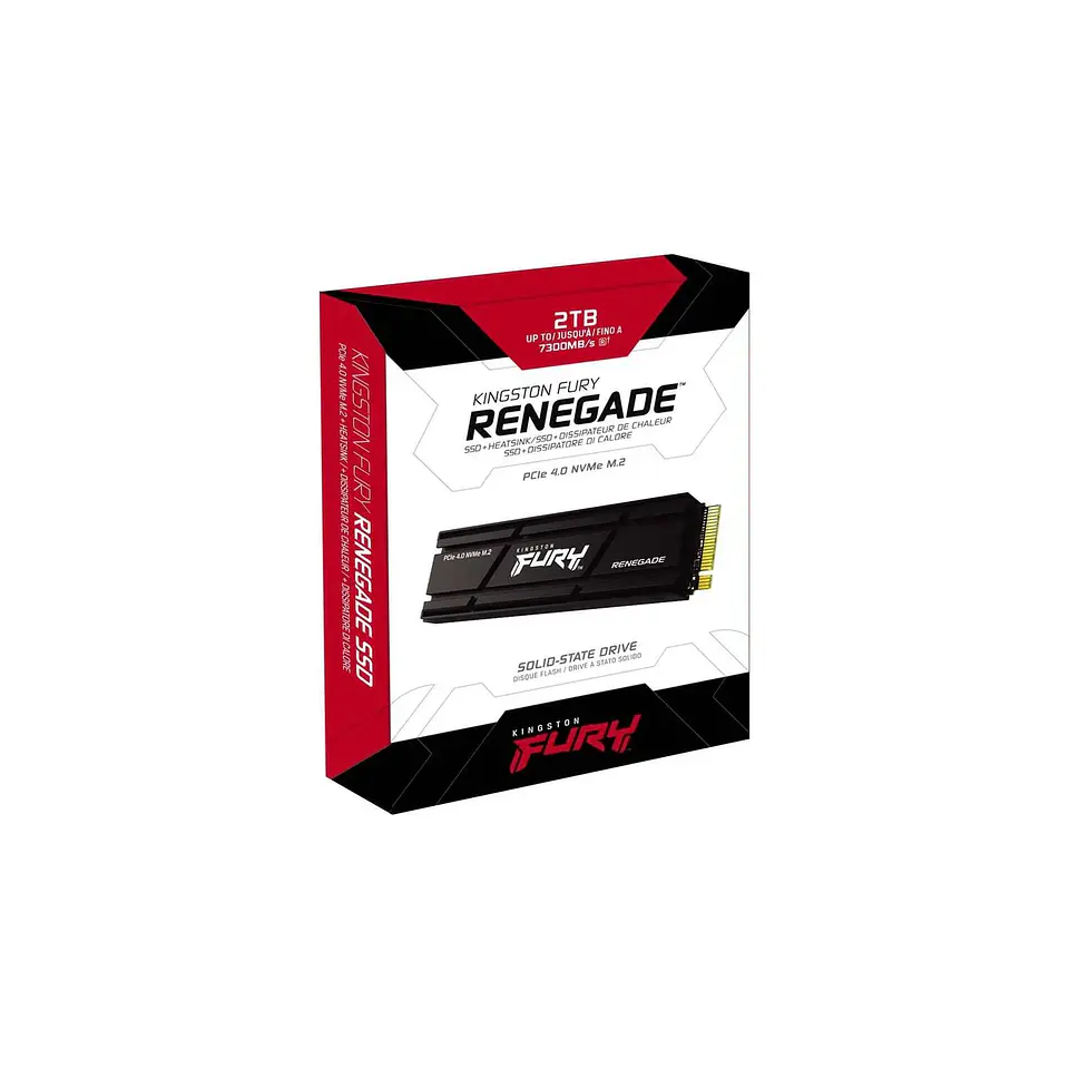 UNIDAD DE ESTADO SÓLIDO KINGSTON FURY RENEGADE, 2 TB, M.2 2280 PCIE 4.0, CON HEATSINK, PARA PS5 4
