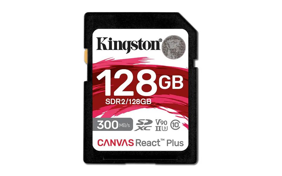 TARJETA MEMORIA SD KINGSTON CANVAS REACT PLUS 128GB 300MB/S 2