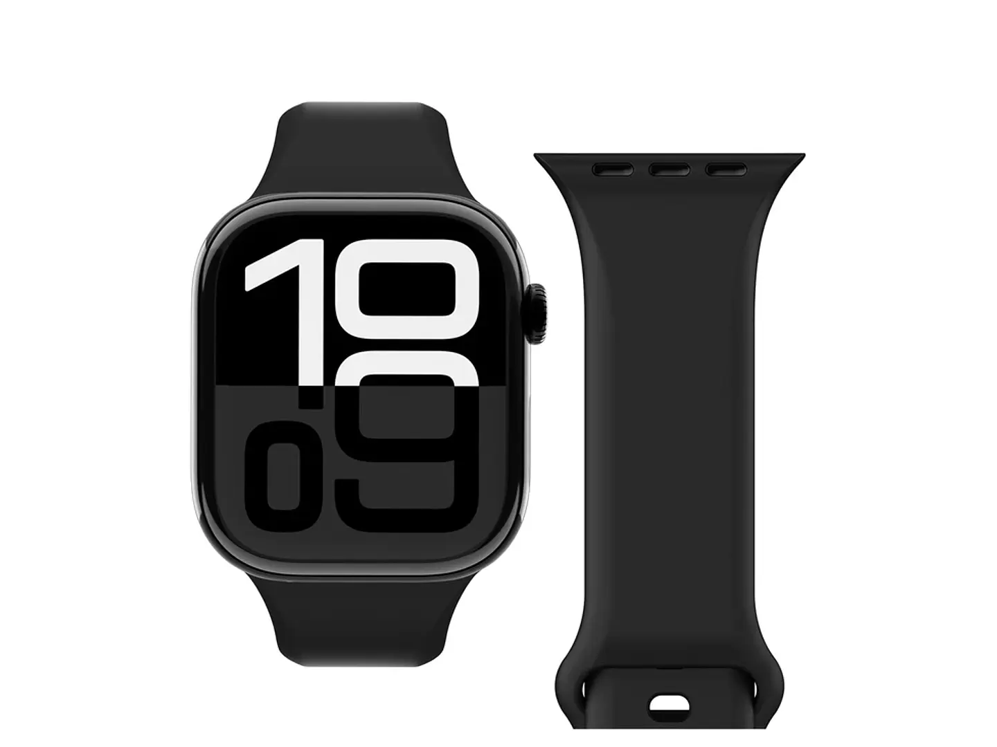 APPLE WATCH SERIES 10 GPS 46MM ALUMINUM CASE SPORT BAND M/L NEGRO 1