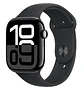 APPLE WATCH SERIES 10 GPS 46MM ALUMINUM CASE SPORT BAND M/L NEGRO - Miniatura 2