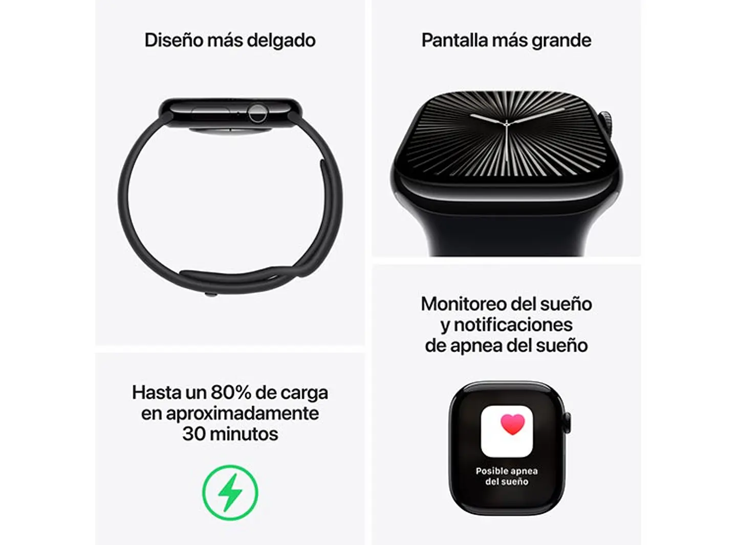 APPLE WATCH SERIE 10 46MM PLATA ALUMINIO CORREA DEPORTIVA S/M 6