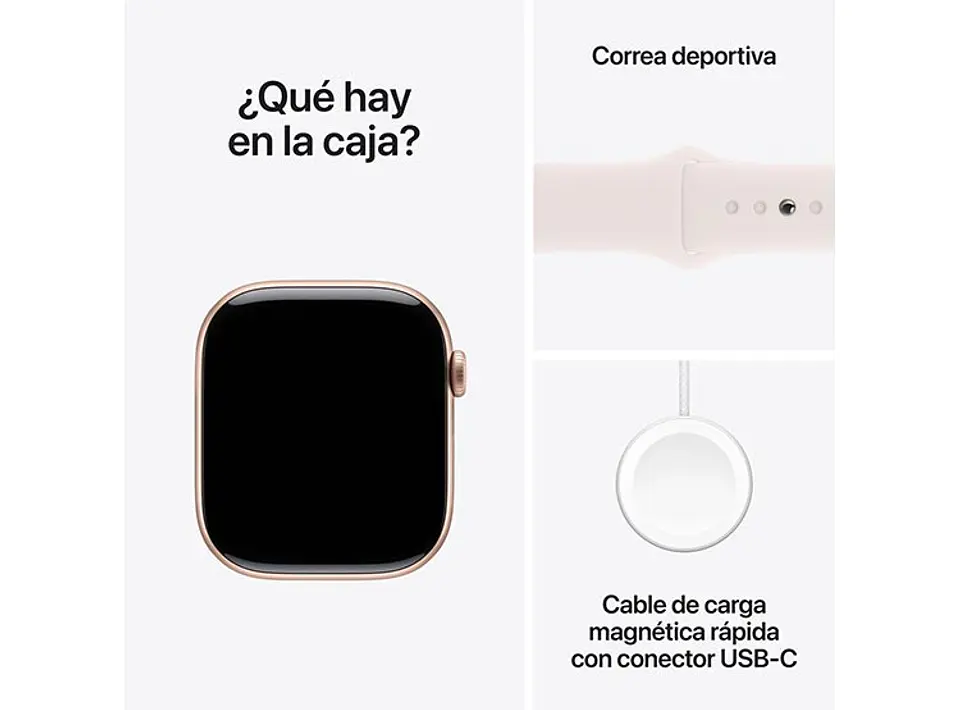 APPLE WATCH SERIE 10 46MM ROSE GOLD ALUMINIO CORREA DEPORTIVA S/M 6