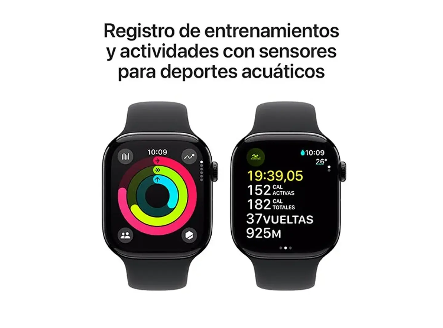 APPLE WATCH S10 ALUMINIO 46MM SPORT BAND M/L NEGRO 5