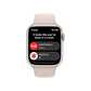 APPLE WATCH SERIE 8 (GPS) CAJA STARLIGHT ALUMINIO 45MM CON CORREA SPORT STARLIGHT - M/L - Miniatura 1