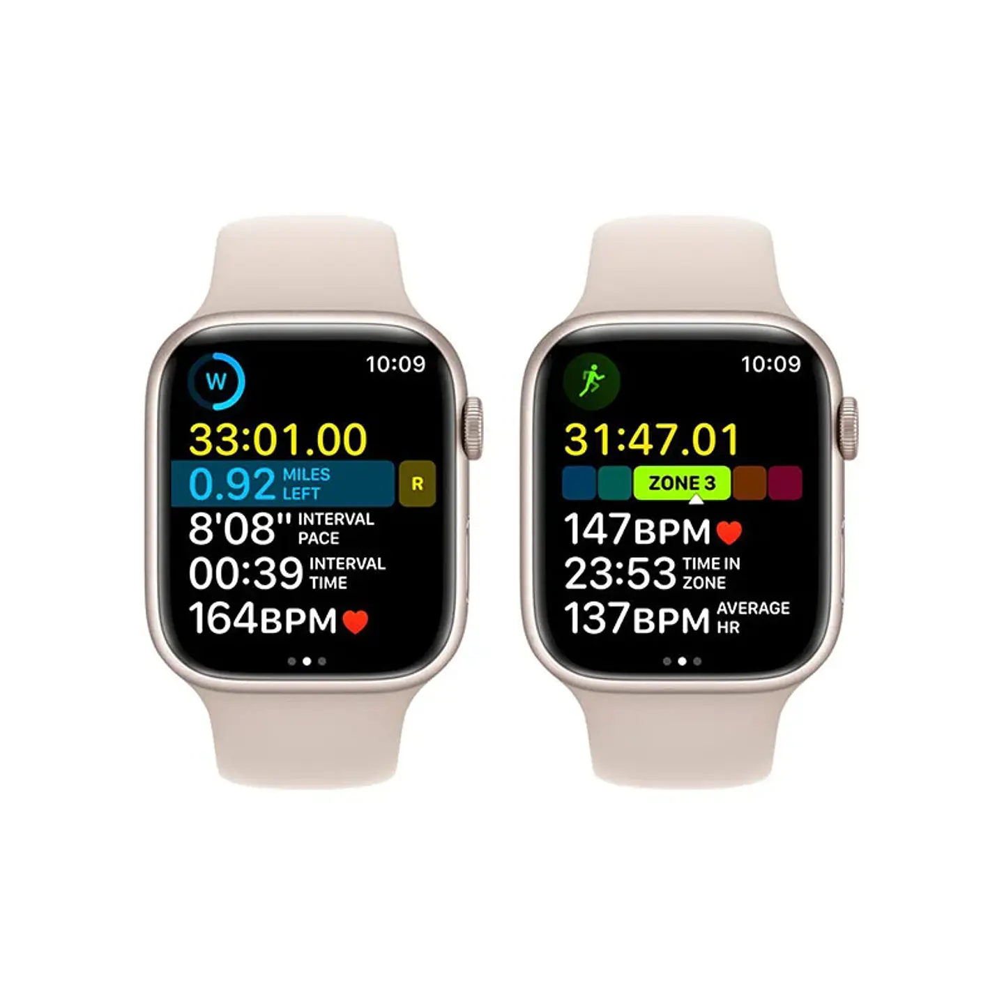 APPLE WATCH SERIE 8 (GPS) CAJA STARLIGHT ALUMINIO 45MM CON CORREA SPORT STARLIGHT - M/L 2