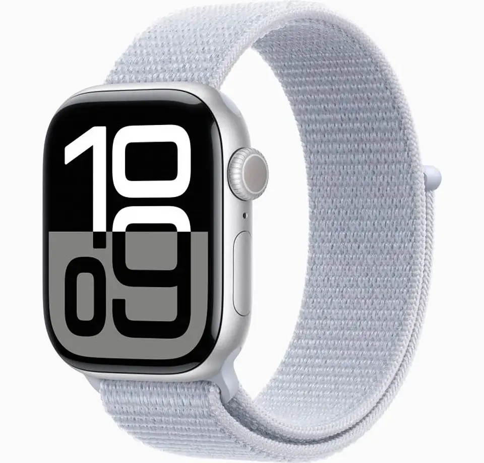 APPLE WATCH SERIES 10 GPS 46MM ALUMINUM CASE SPORT LOOP PLATA 2