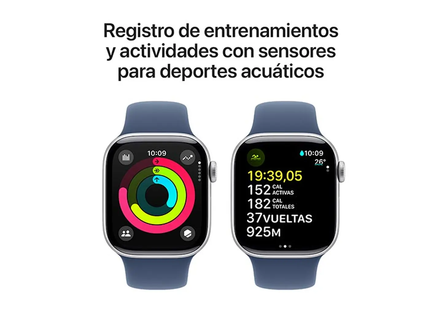 APPLE WATCH SERIE 10 42MM PLATA ALUMINIO CORREA DEPORTIVA M/L 3