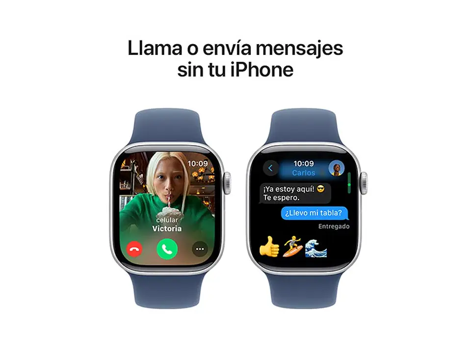 APPLE WATCH SERIE 10 42MM PLATA ALUMINIO CORREA DEPORTIVA M/L 8
