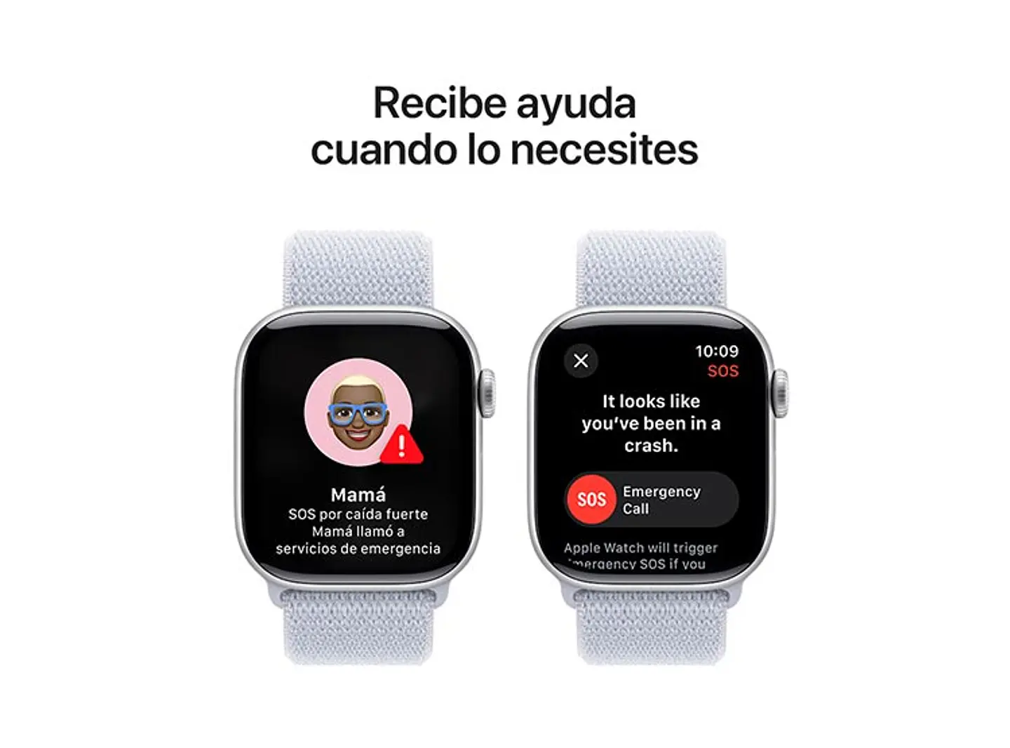 APPLE WATCH SERIE 10 42MM PLATA ALUMINIO CORREA LOOP DEPORTIVA 4