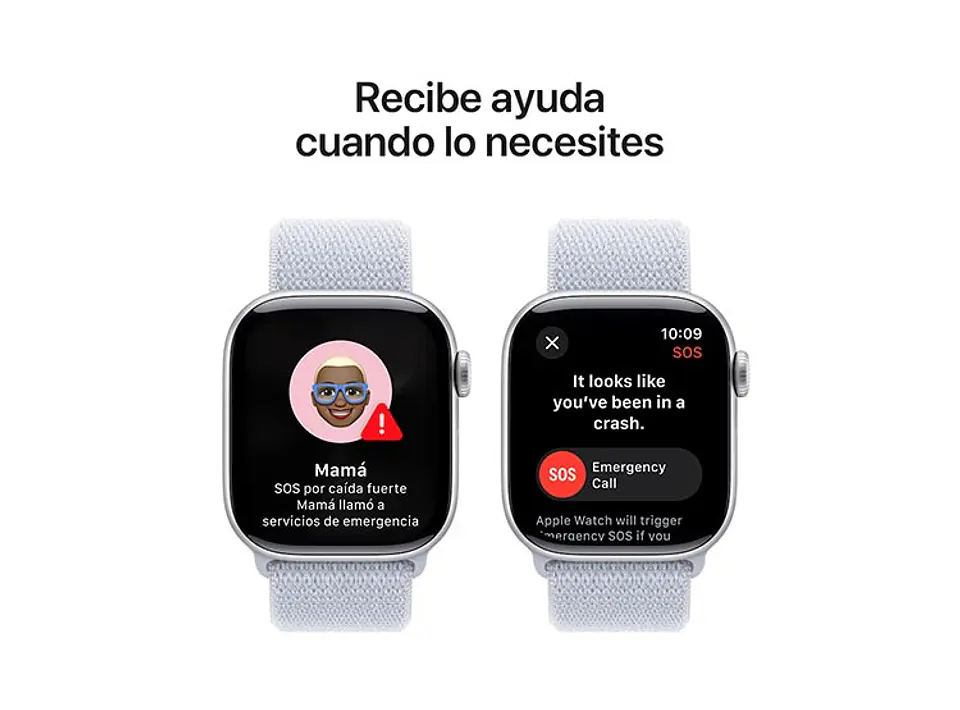 APPLE WATCH SERIE 10 42MM PLATA ALUMINIO CORREA LOOP DEPORTIVA 4
