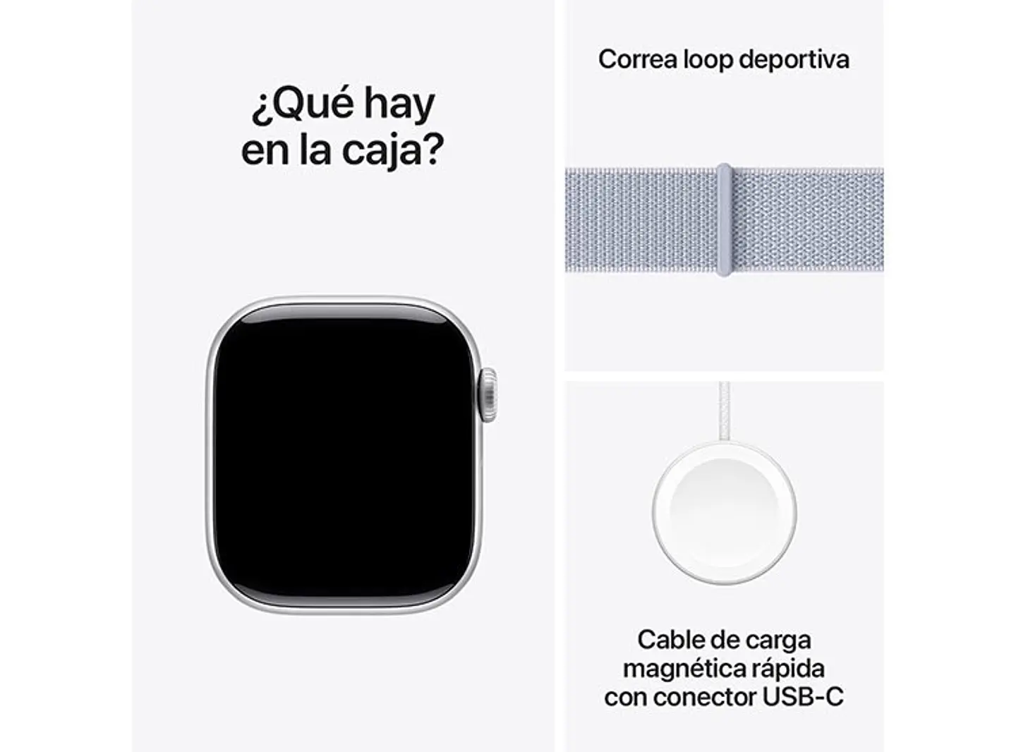 APPLE WATCH SERIE 10 42MM PLATA ALUMINIO CORREA LOOP DEPORTIVA 6