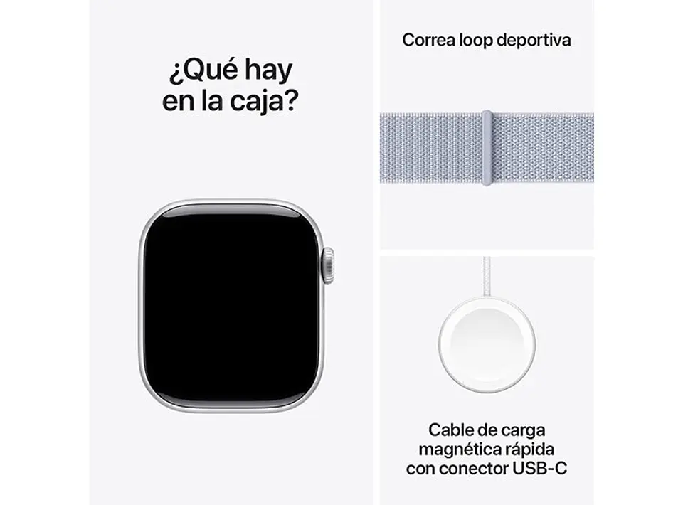 APPLE WATCH SERIE 10 42MM PLATA ALUMINIO CORREA LOOP DEPORTIVA 6
