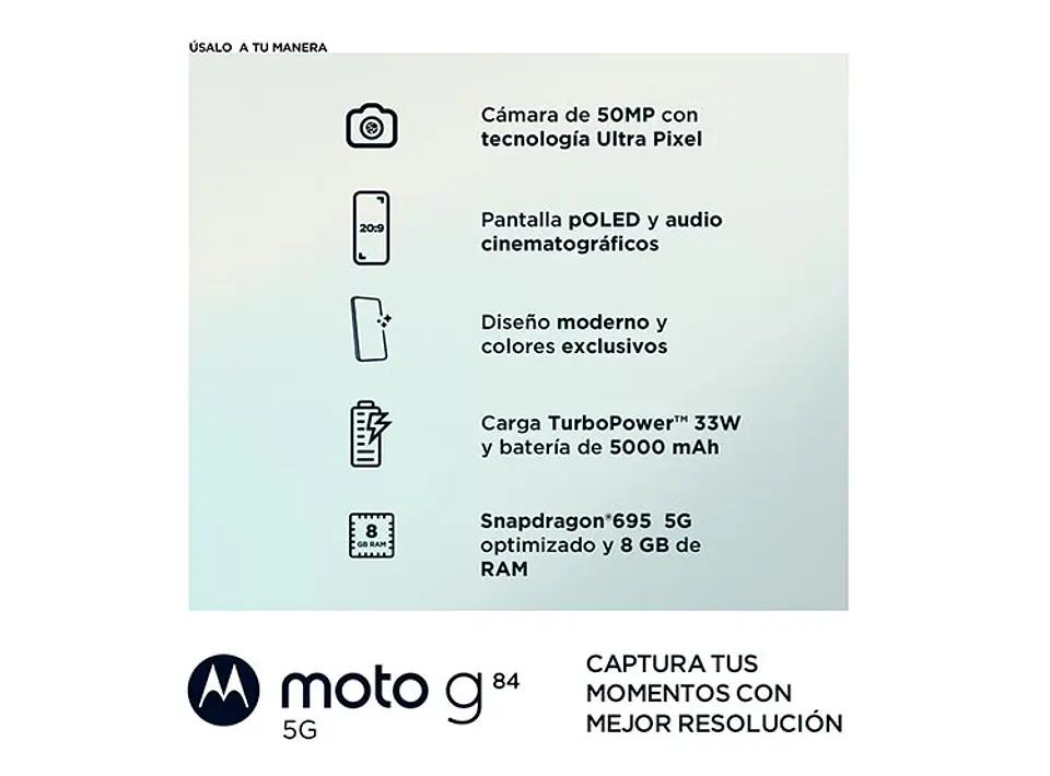 CELULAR MOTOROLA G84 256 GB 8 GB RAM 16MP 6.5