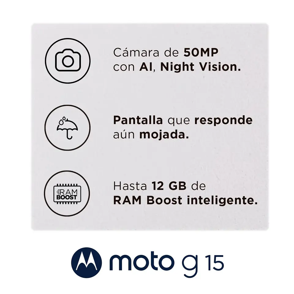 CELULAR MOTO G15 4GB 128GB ANDROID 15 6.7' VERDE 6