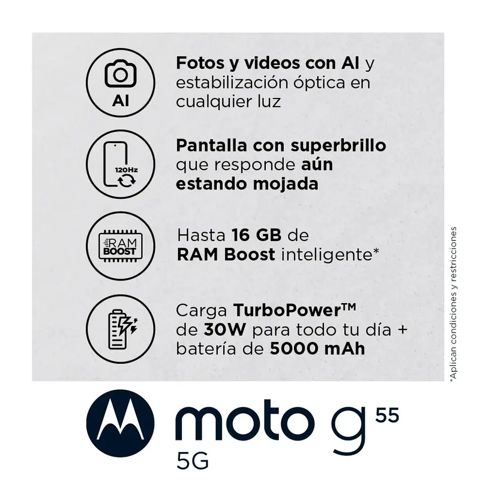 MOTOROLA MOTO G55 BLACK 8+256 10