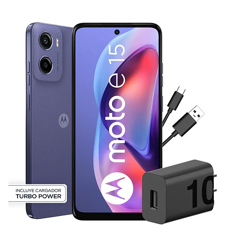 CELULAR MOTO E15 2GB 64GB ANDROID 14 6.7' PÚRPURA