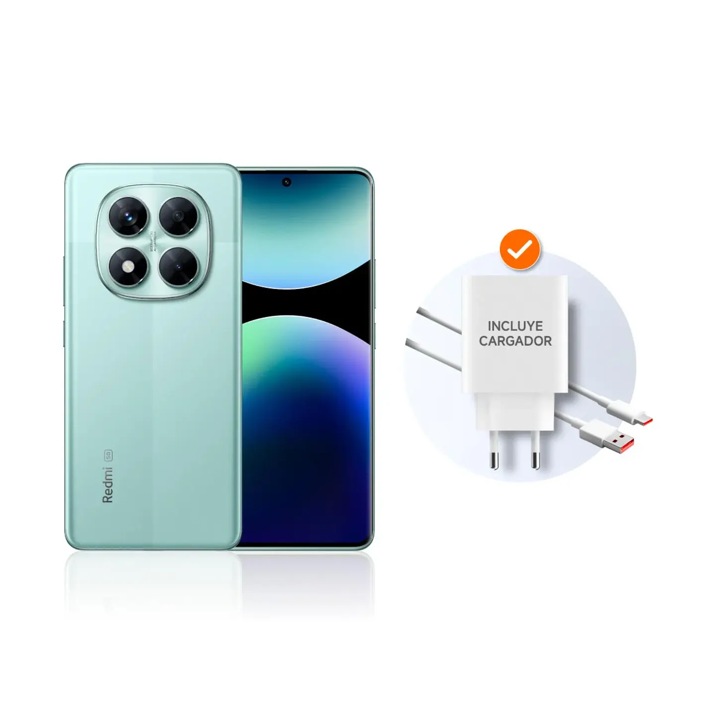 KIT CELULAR REDMI NOTE 14 PRO 5G 256GB CORAL GREEN + XIAOMI SOUND POCKET 5W 1