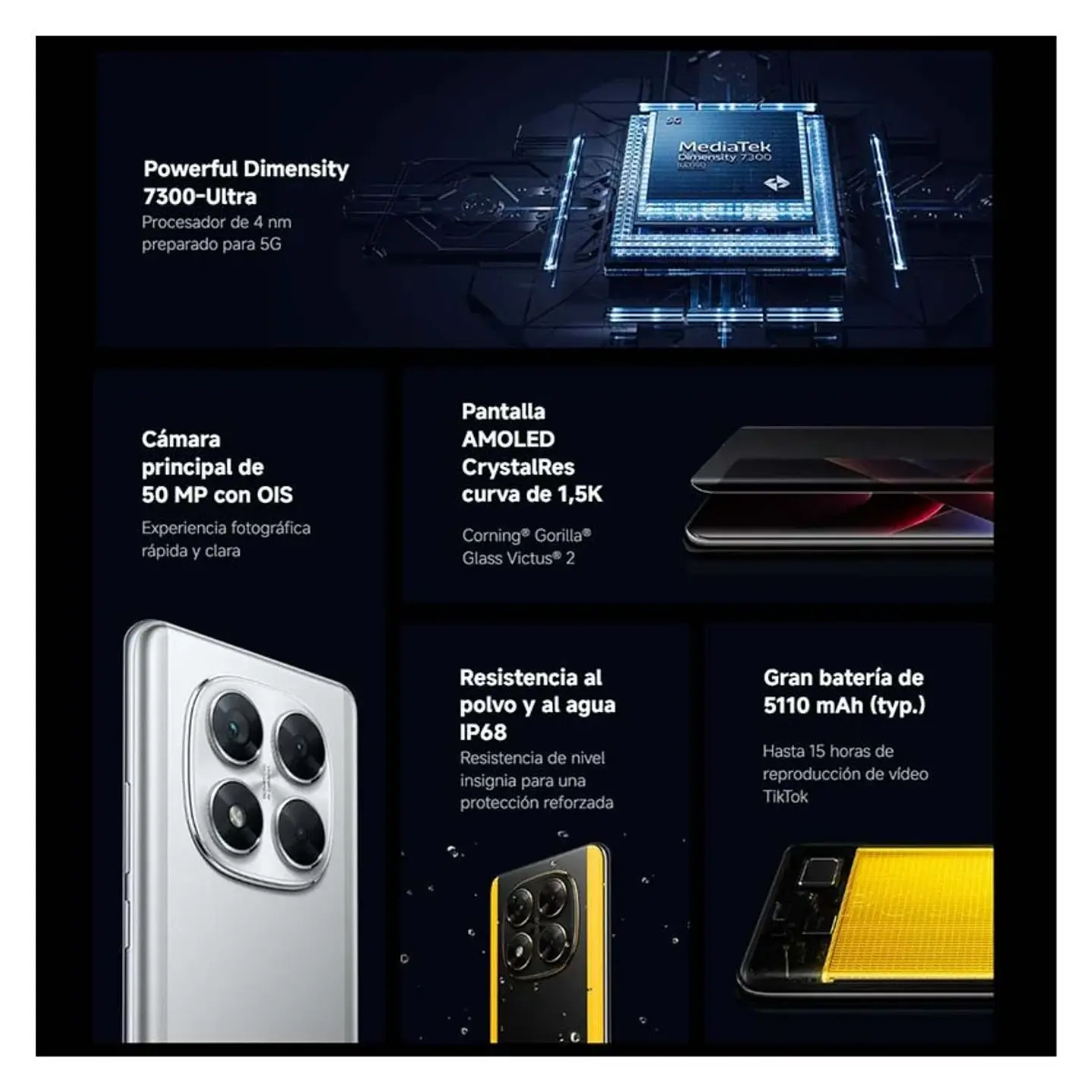 XIAOMI POCO X7 5G 12GB + 512GB NEGRO 6