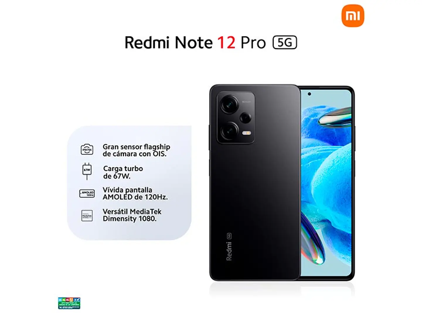 CELULAR XIAOMI REDMI NOTE 12 PRO 5G 256 GB 8 GB RAM 16MP 6.6