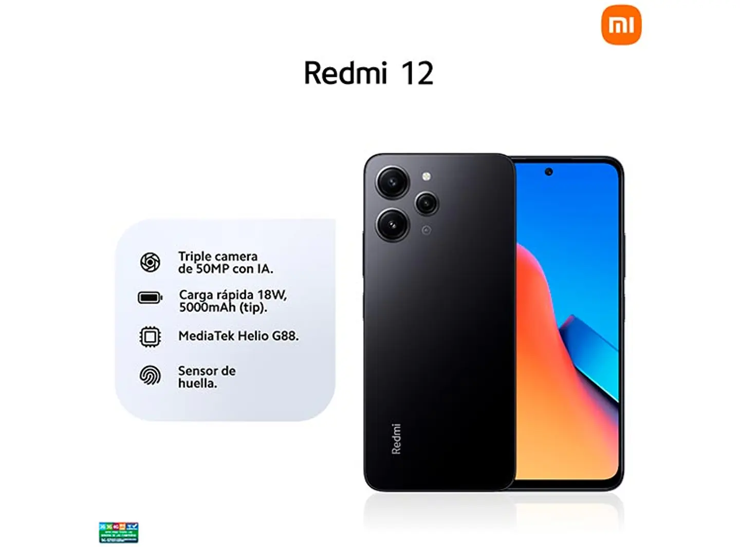 CELULAR XIAOMI REDMI 12 256 GB 8 GB RAM 8MP 6.7