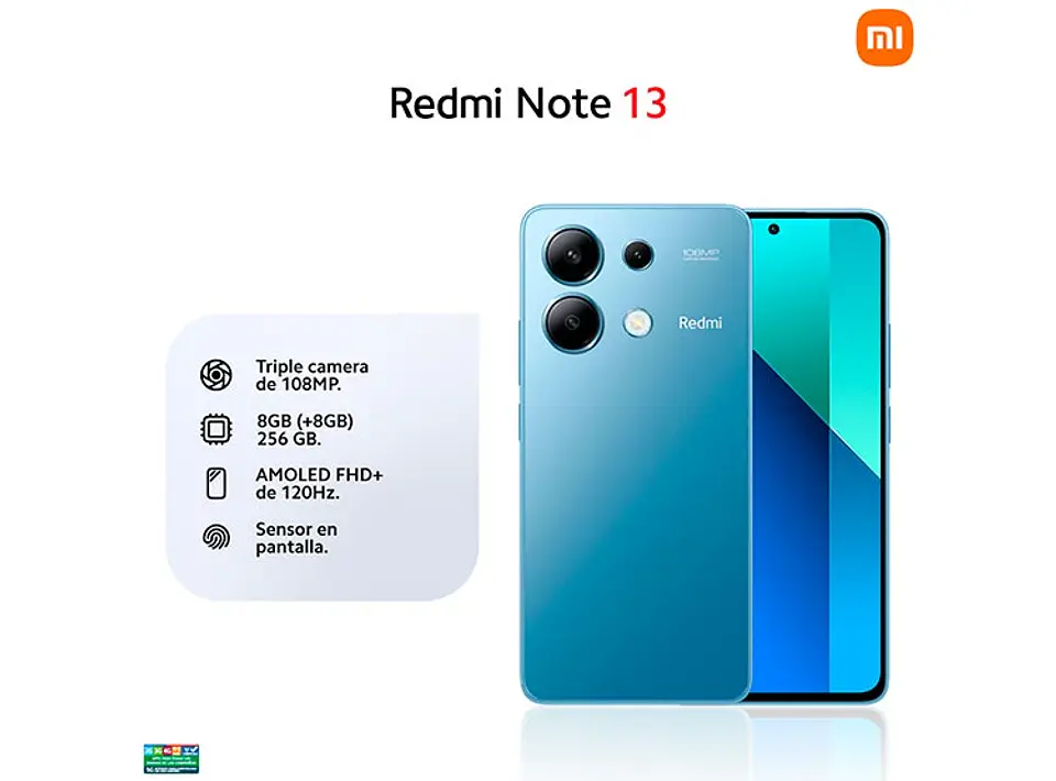 CELULAR XIAOMI REDMI NOTE 13 256 GB 8 GB RAM 16MP 6.6