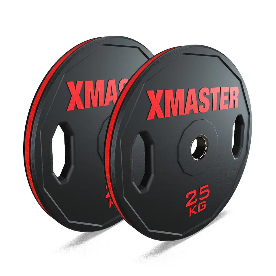 Par Discos Olímpicos Rubber Hand Grip 25kg | XMASTER 1