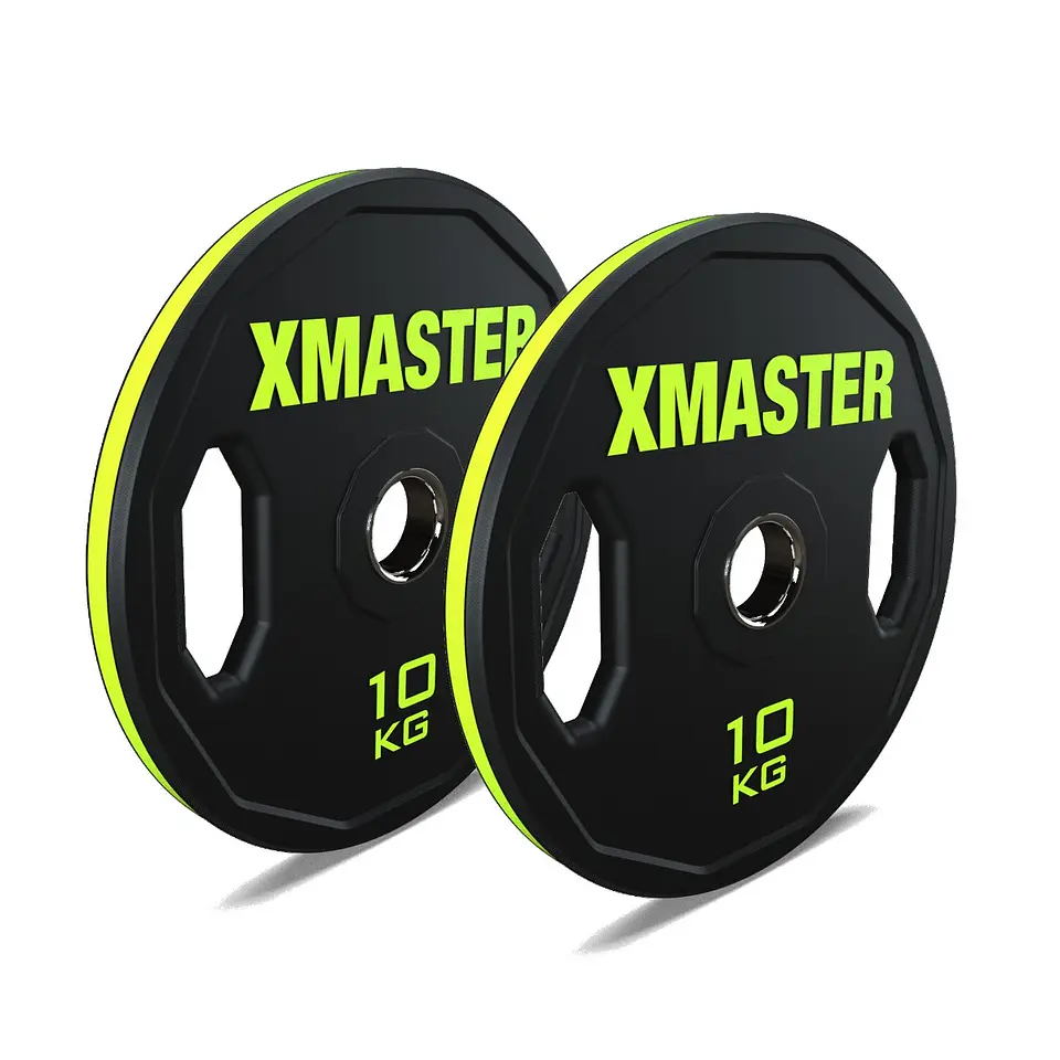 Par Discos Olímpicos Rubber Hand Grip 10kg | XMASTER 1