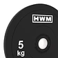 Par Bumper Plates Classic Black 5kg | HWM® - Miniatura 2