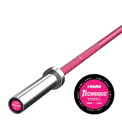 Barra Olímpica 7,5kg Pink Technique Series | HWM