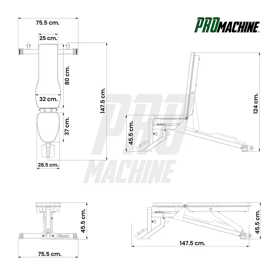 Banco Regulable Multifuncional B814 ZR Series | PROmachine 3