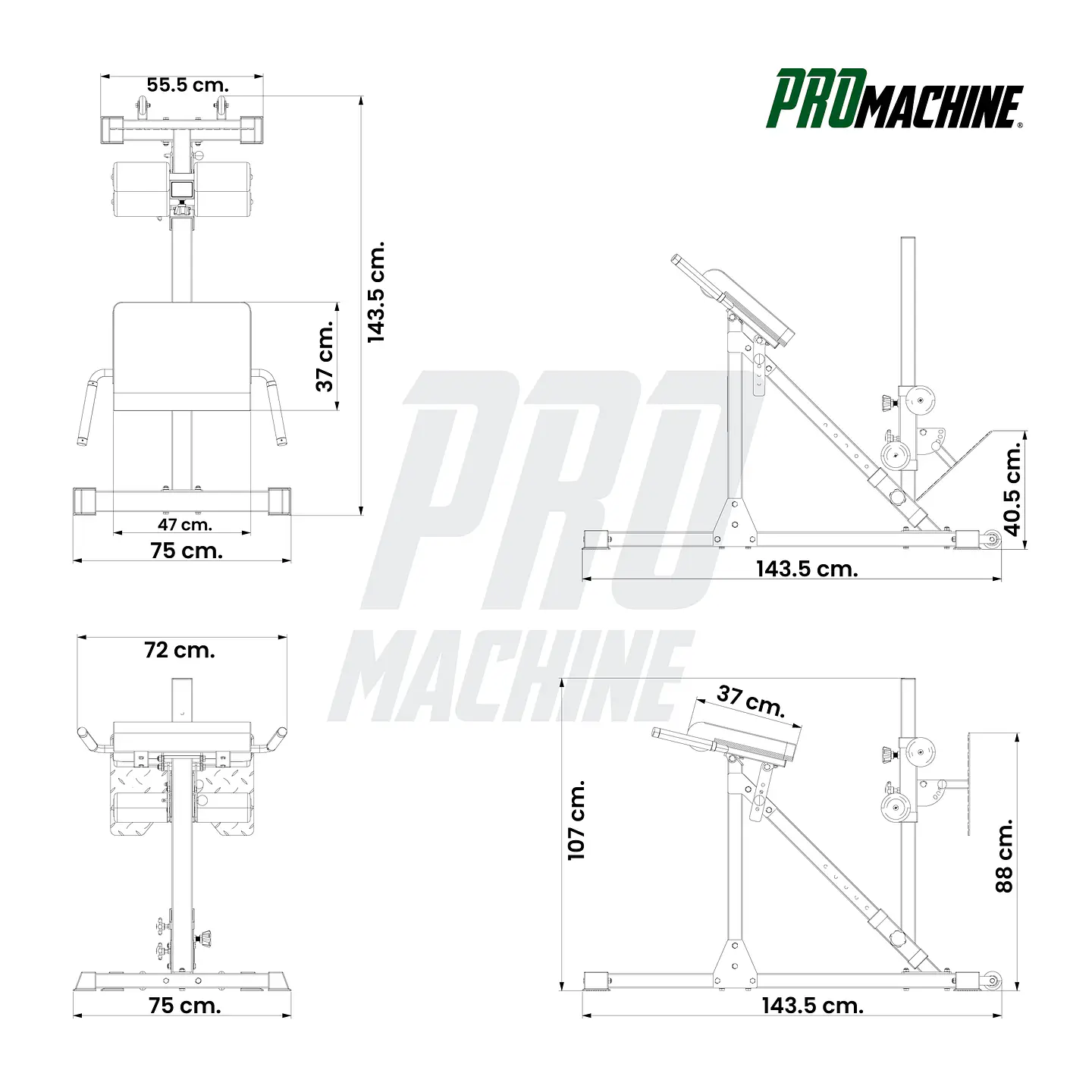 Banco Lumbar GHD ZR Series | PROmachin 2