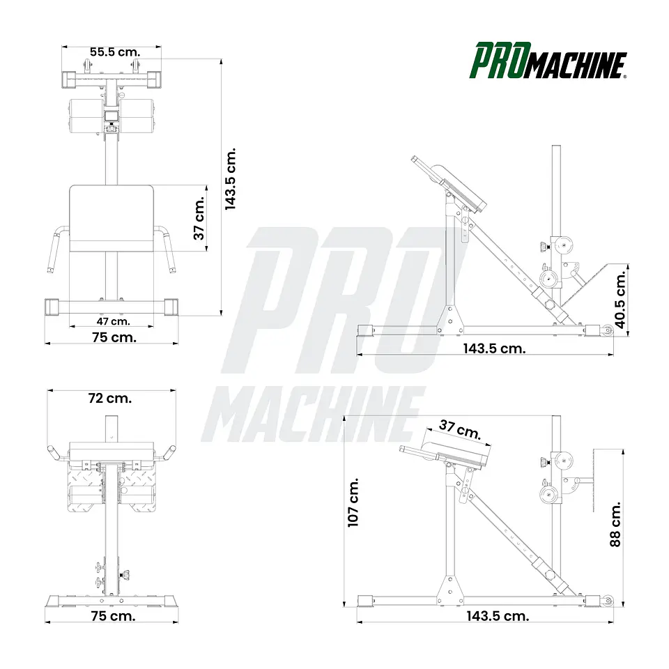 Banco Lumbar GHD ZR Series | PROmachin 2