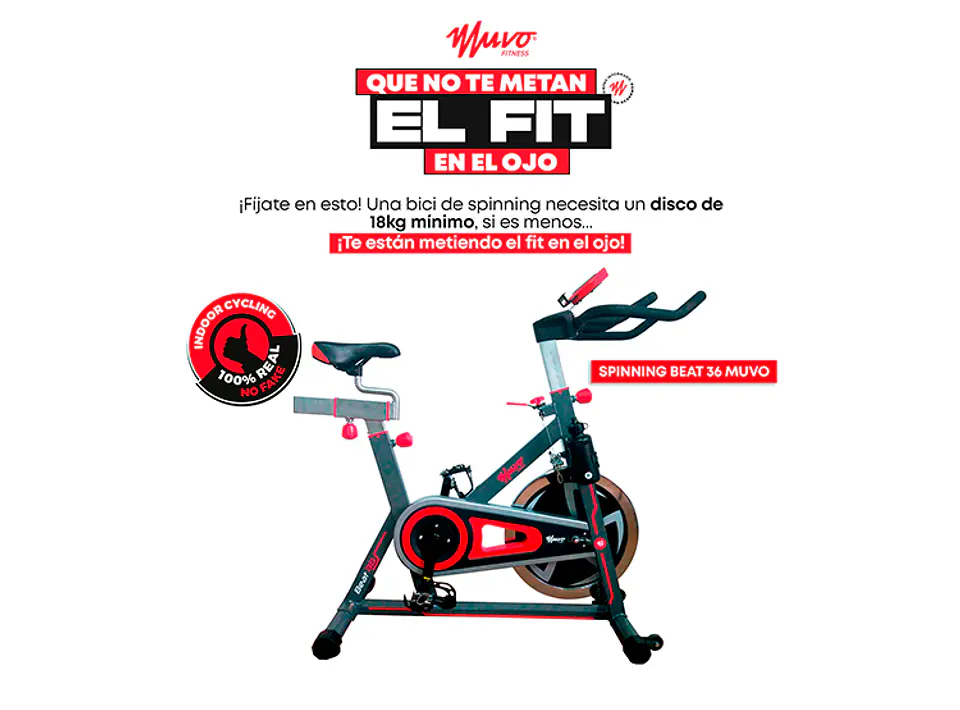 BICICLETA ESTÁTICA MUVO BY OXFORD BEAT 36 120 KG 2