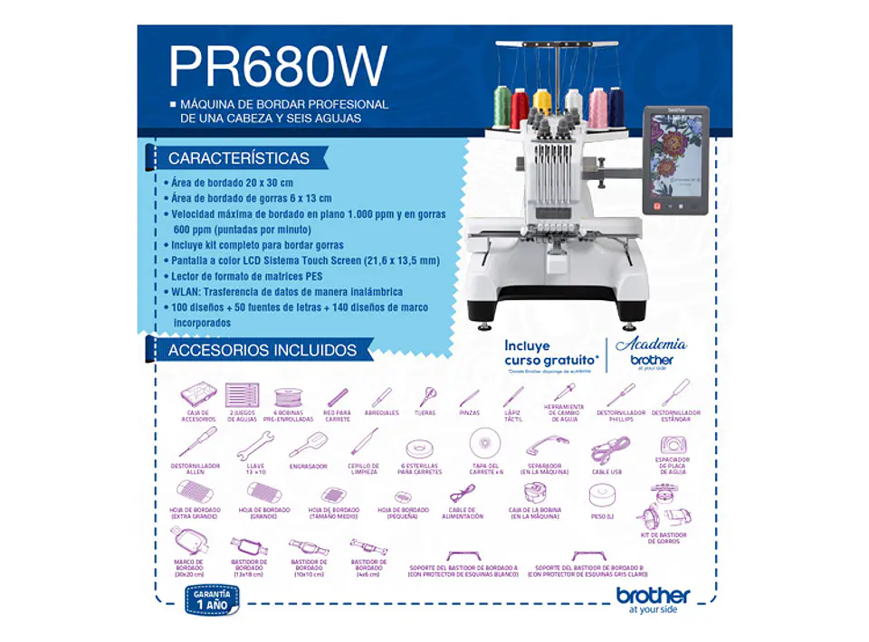 BORDADORA BROTHER PR680W 7