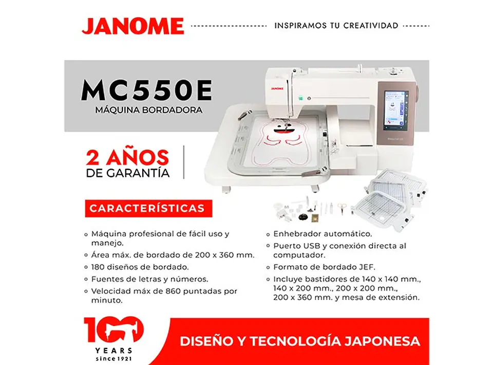 MAQUINA BORDADORA JANOME MC550E 8