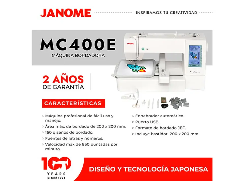 MAQUINA BORDADORA JANOME MC400E 8