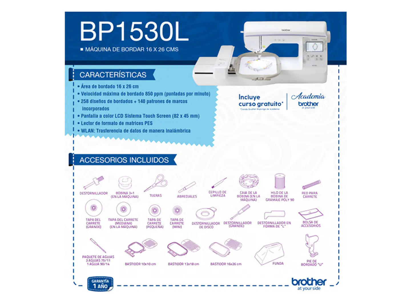 BORDADORA BROTHER BP1530L 7