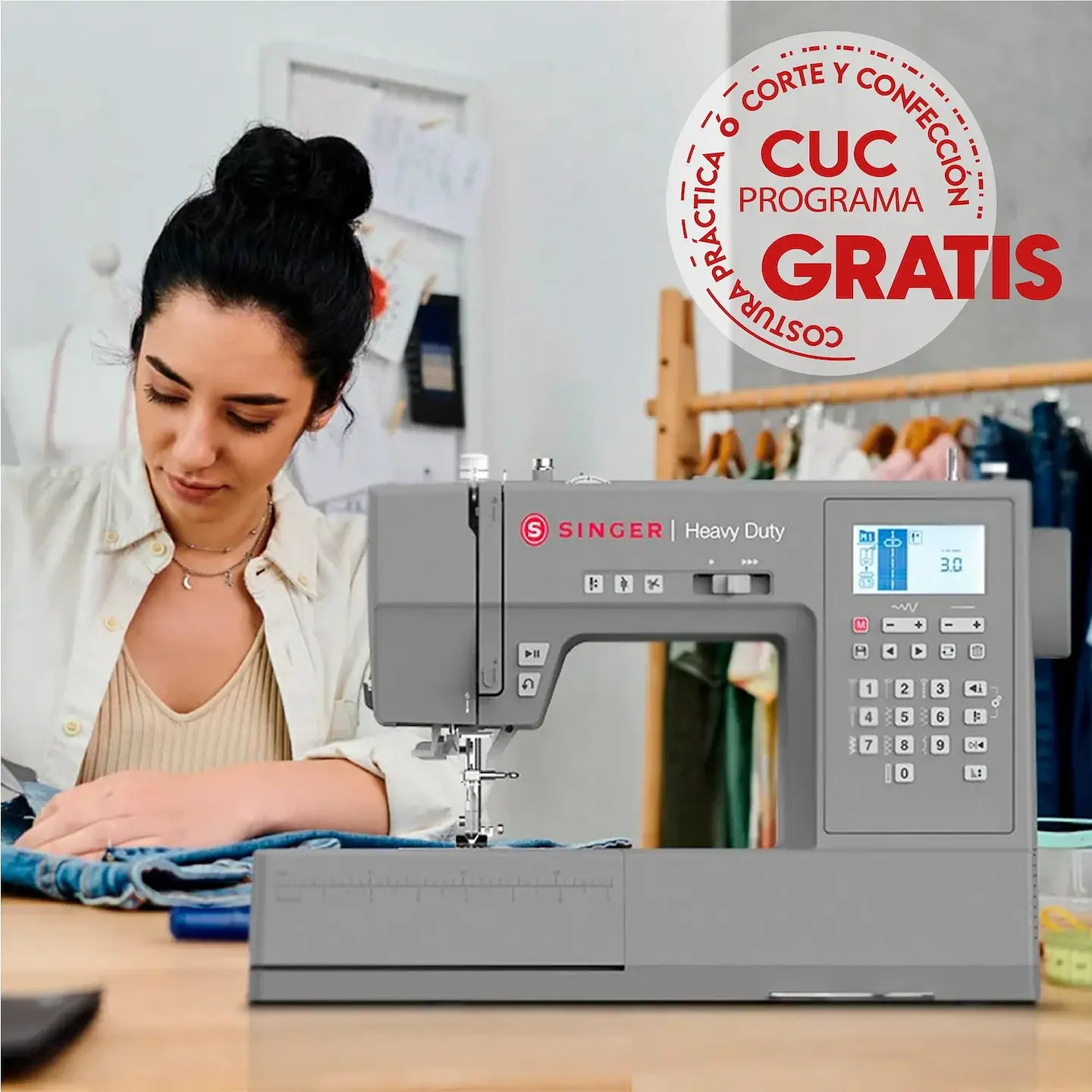 MÁQUINA DE COSER SINGER HEAVY DUTY HD6805C COMPUTARIZADA 5