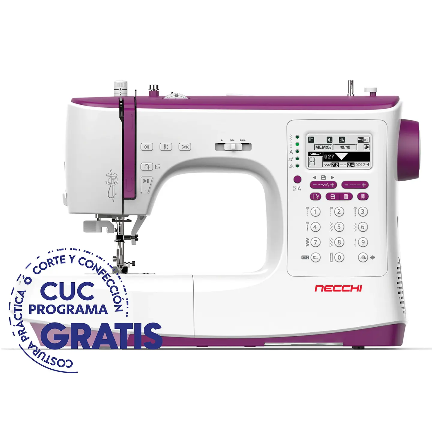 MAQUINA DE COSER NECCHI NC204A MÁQUINA DE COSER NC-204D 4