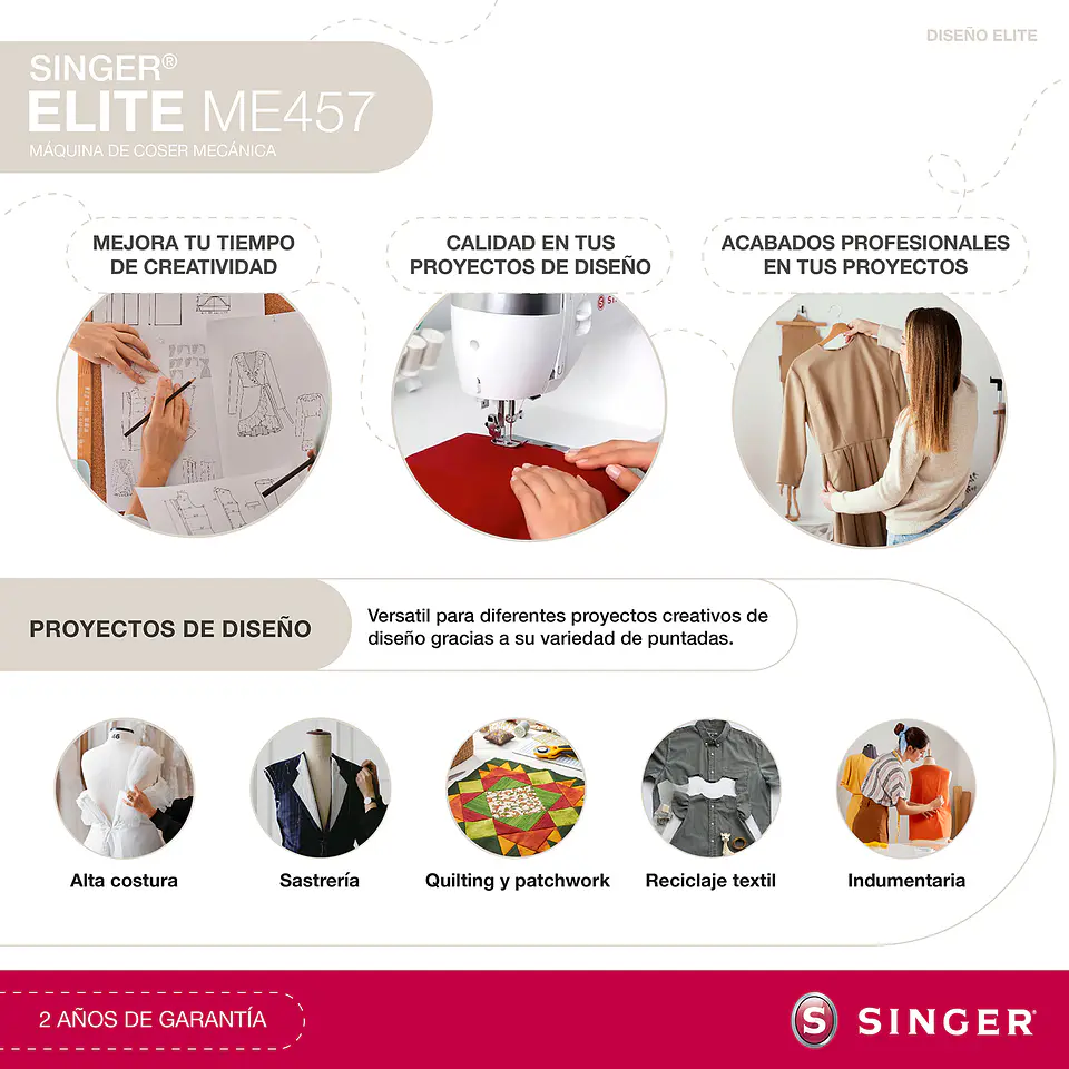 MÁQUINA DE COSER SINGER ELITE ME457 6