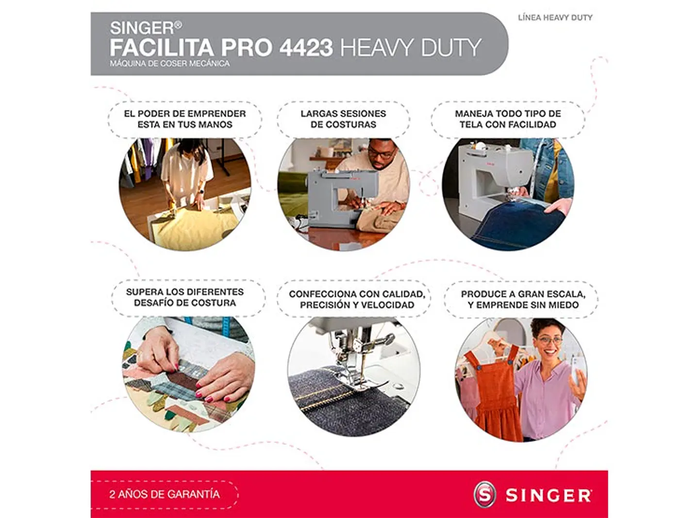MÁQUINA DE COSER SINGER FACILITA PRO 4423 HEAVY DUTY 11